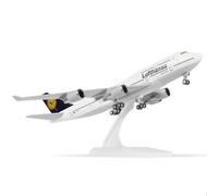 QIYUMOKE 1/240 747 Modelo de avión para Lufthansa para Boeing 747 modelo de avión con soporte (12 pulgadas de longitud) Kit de maquetas prefabricado para adultos - Regalos creativos de Luftfah