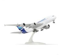 QIYUMOKE 1/240 A380 prototipo de avión para Airbus A380 con soporte (12 pulgadas) kit de maquetas prefabricado para adultos, regalos creativos de la aviación, exhibición de colección de mesa