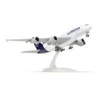 QIYUMOKE 1/240 Alemania A380 modelo de avión para Lufthansa para Airbus A380 modelo de avión con soporte (12 pulgadas de longitud) Kit de maquetas prefabricado para adultos - Regalos creativos de