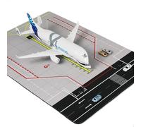 QIYUMOKE 1/300 A330 Beluga XL modelo de aeropuerto con alfombrilla de goma y 5 coches Diecast de metal, para adultos, coleccionistas y decoración (alfombrilla: 25 x 35 cm)