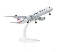 QIYUMOKE 1/300 American 787 - Kits de modelo de avión de metal fundido a presión para Boeing 787 con soporte de exhibición (7.8 pulgadas de largo) para modelos de avión AA de aviación adultos, regalos