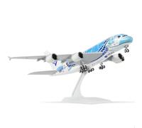QIYUMOKE 1/300 ANA A380 Azul Turtle Design modelo de avión de fundición a presión A380 (30 cm) con soporte de exposición, se puede utilizar como regalo o colección de aviones