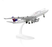 QIYUMOKE 1/300 modelo de avión de metal para Delta 747 para Boeing 747 modelo de avión con soporte (7,5 pulgadas de largo), decoración de exhibición para entusiastas de la aviación.