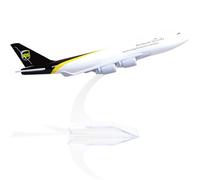 QIYUMOKE 1/400 747 Diecast Metal Model Airplane ups -B747 Model Plane con Soporte (6 Pulgadas de Largo) Aleación Boeing 747 Model Airplane Regalo para entusiastas de la aviación o Decoraciones