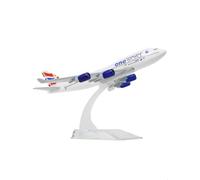 QIYUMOKE 1/400 Avión británico 747 Model - Kit de Modelo de avión de Metal Fundido a presión con Soporte (6 Pulgadas) Boeing 747 Airways Model Plane para entusiastas de la aviación, Decoraciones