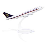 QIYUMOKE 1:400 Maqueta B747 Singapur Metal con Soporte