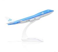 QIYUMOKE 1/400 NL-KLM 747 Model Plane - Kits de Modelos de Aviones de Metal Fundido a presión con Soporte (6 Pulgadas) Modelo de avión Boeing 747 de aleación para entusiastas de la aviación, Regalo