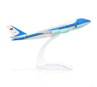 QIYUMOKE 1/400 para avión 747 de la Fuerza Aérea One de metal con soporte, modelo de avión de 6 pulgadas para coleccionistas adultos, mini exhibición de escritorio, adornos decorativos, regalos