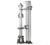 QIYUMOKE 1/400 Starship Rocket Model Kits para SpaceX Rockets Adulto con soporte NASA Static Modelos Espacios para aficionados Regalo Pantalla Escritorio (14,57" L)