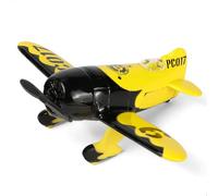 QIYUMOKE 1/83 Gee Bee - Avión de competición amarillo Super Bumblebee, juguete de aleación con plástico, para avión Maisto de 7 cm en miniatura para niños y coleccionistas (regalo de aviación)