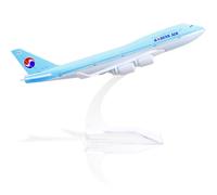 QIYUMOKE 747 Kit de Modelo de avión Coreano - Modelo de Aviones de Metal Fundido a presión 1/400 con Soporte (6 Pulgadas) Modelo de avión Boeing 747 Regalos para entusiastas de la aviación