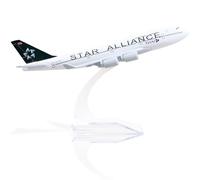 QIYUMOKE 747 Thai Air - Modelo de avión de aleación - Modelo de avión de Metal Fundido a presión 1/400 - Modelo de avión 747 con Soporte (6 Pulgadas) Regalos para entusiastas de la aviación, Adornos