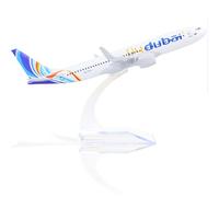 QIYUMOKE Boeing 737 FlyDubai Airlines 1/400 modelo de avión de metal fundido a presión con soporte - Emirates Dubai Airways modelo de aleación para colección o regalo de aviación