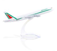 QIYUMOKE Boeing 777 Alitalia Italian Airline 1/400 Modelo de Avión de Metal Fundido a Presión con Soporte Pantalla de Aleación de Avión Kit de Modelo Coleccionable para Regalo