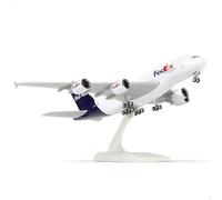 QIYUMOKE Modelo de avión 1/240 A380 para FedEx para Airbus A380 modelo de avión con soporte (12 pulgadas de largo) kit de modelo preconstruido para adultos, regalos creativos de aviación, exhibición