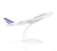 QIYUMOKE Modelo de avión 1/400 para avión Air France 747 con Soporte (6 Pulgadas de Largo) para Boeing 747, Modelo de avión de aleación, Regalo para entusiastas de la aviación o decoración de