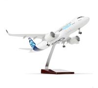 QIYUMOKE Modelo de prototipo A320 a escala 1/100, modelo de avión Airbus A320 fundido a presión con soporte (14 pulgadas de largo) modelo de avión preconstruido para adultos, regalos creativos de