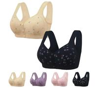 Qizaitz Katycharm - Sujetadores cómodos y cómodos con cierre frontal para mujeres mayores, 2pcs-a, 135