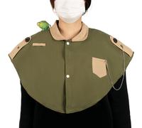 Qizeroty Protector De Excrementos De Aves para Hombros - Chal Antiexcrementos de Aves,Capa De Entrenamiento Antiañazos para Loros con Bolsillo para Africanos Grises Y Periquitos del Sol