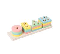 QIZLDBGF Bloques de construcción de educación temprana para bebés de 1 a 3 años de edad, juego de rompecabezas Montessori de madera para niños