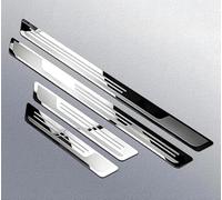 QIZUN 4 Piezas Protector De Umbral De Puerta De Coche para Dacia Sandero 3 2021-2025, Molduras de Umbral de Puerta Coche Acero Inoxidable, protección antiarañazos