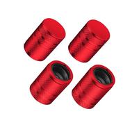 QIZUN 4 Piezas Tapones de Válvula de Neumático para Mitsubishi Outlander Samurai 2013-2019, Cubiertas Antipolvo Aleación de Aluminio Tapitas de Rueda Herméticas Protector Válvula Coche,Red