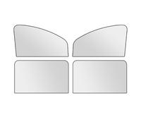 QIZUN 4pcs Parasol de Coche para Nissan Micra K14 2017-2023, Parasol Lateral Magnético y Trasero Coche Protector Solar Ventanillas con protección UV,Silver