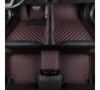 QIZUN Alfombrillas de Coche para Nissan Qashqai J10 2013-2007, Alfombras a Medida de Cuero PU Impermeables, Protector Interior Antideslizante Completo,Black-Red