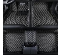 QIZUN Alfombrillas de Coche para Nissan Qashqai J10 2013-2007, Alfombras a Medida de Cuero PU Impermeables, Protector Interior Antideslizante Completo,Black-Beige