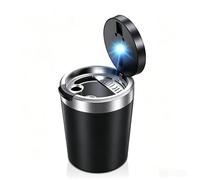 QIZUN Cenicero para Coche para BMW M3 F80 G20 F30 E90 05-24 | Portavasos de Portátil Antihumos con Luz Azul LED Material Ignífugo y Tapa