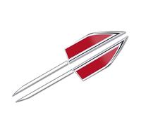 QIZUN Coche Insignia del Logotipo para Citroen C4 Picasso II 2013-2018, Insignia de Coche Coche Logo Logotipo Auto Etiqueta Capó Emblema Insignia Calcomanías,Red