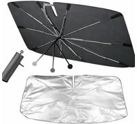 QIZUN Parasol Coche Delantero Protector para Citroen C5 Tourer 2008-2018, Plegable con Eje Giratorio 360º y Revestimiento, Protección UV y Bloqueo Térmico