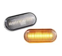 Qjahxkf Intermitente Retrovisor 2X LED Indicador Lateral Dinámico Luz Giro Para VW Para Bora Para Golf Para Jette Para Lupo Para Passat Para Polo Indicador intermitente(Clear NO Dynamic)