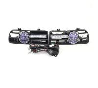 Qjahxkf Luz Antiniebla 1 Par De Luces De Posición Delanteras Con Parrilla Deportiva Para VW Para Golf MK4 (1997-2006) Con Luces Antiniebla LED DRL Faro Antiniebla Delantero(Blue light)