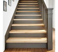 QJBSAVVA Juego de 4 peldaños de madera maciza de roble 100 x 25 x 2 cm, peldaños de madera sin tratar para renovación de escaleras y alféizar de ventana, peldaños de madera de roble natural finamente