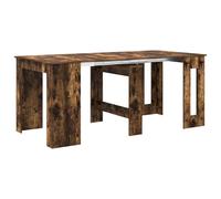 QJBSAVVA Mesa de comedor extensible de 60 a 180 cm, mesa de cocina plegable de roble ahumado, mesa de salón rectangular de madera, mesa de comedor que ahorra espacio para comedor y oficina en casa