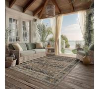 QJDTZMD Alfombra Entradas 70 x 140 cm Alfombra Salon Antideslizante Rectangular Lavable en Lavadora para Corredor Cocina Lavanderia Modern Traditional Gray Beige Brown Blue