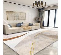 QJDTZMD Alfombra para Sala 160 x 280 cm Grande Suave Antideslizante Lavable a máquina Alfombra Decoración del hogar Alfombras para Interiores Dormitorio Pasillo Tinta Moderna Beige Rojo Amarillo
