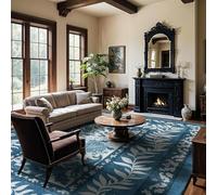 QJDTZMD Alfombras Pasillo 100 x 190 cm Alfombra Salón Dormitorio Habitacion Suave Lavables en Lavadora Alfombras de área Traditional Brown Beige Blue White Green