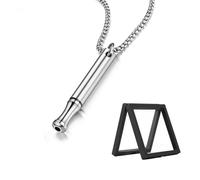 QJFHURB 1 Pcs Colgantes Hombre Collar Mujer Fumar Acero Inoxidable Hombre Dejar De Collar Mujer Consciente Para Aliviar El EstréS Meditar AntiestréS Relajar RespiracióN Inoxidable Vibrador