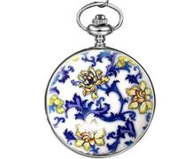 QJFORU Reloj de Bolsillo Vintage, Cadenas de Reloj de Bolsillo, diseño mecánico de Acero Inoxidable Cuerda Manual Cadena de Reloj Hombres Mujeres