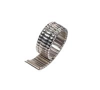 QJFORU Watch strap,watch straps for men,12mm14mm16mm18mm20mm10mm stainless steel strap stretch extension ladies men's watch with tension gold and silver strap(Silver,18mm)