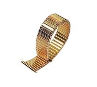 QJFORU Watch strap,watch straps for men,12mm14mm16mm18mm20mm10mm stainless steel strap stretch extension ladies men's watch with tension gold and silver strap(Gold,16mm)