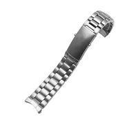 QJFORU Watch strap,watch straps for men,men's 18mm, 20mm, 22mm watch accessory stainless steel strap for quick release sports strap bracelet strap bracelet(3Beads Silvery,20mm)