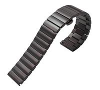 QJFORU watch strap,watch straps for men,solid stainless steel watch band bracelet 16mm 18mm 20mm 22mm silver black brushed metal watchbands strap bracelet(Black,22mm)