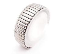 QJFORU Watch strap,watch straps for men,watch strap 12 14 16 18 20 22mm stretch expansion stainless steel parts watch band strap silver metal watch bracelets watch(Silver,14mm)