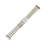 QJFORU Watch strap,watch straps for men,Watch Strap Quick Release Solid Stainless Steel Silver Gold Replacement Bracelet Watch Accessory 19 Mm(Silver)