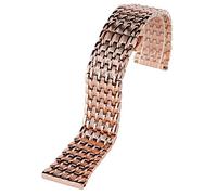 QJFORU Watch strap,watch straps for men,Watch Strap Rose Gold Strap 18mm 20mm 22mm Bracelet Solid Link Adjustable Stainless Steel Watch Band Strap Replacement(22mm)