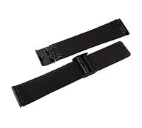 QJFORU Watch strap,watch straps for men,watch straps 3 colors stainless steel bracelet strap wrist watch mesh replacement band 18 20 22 24 mm(Black,24mm)