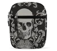 Qjjinxior Bolso bandolera Zombies Dead Men Walking Body at Night Bandolera multiusos pequeña para trabajo, negocios, viajes, calavera - negro, Talla única